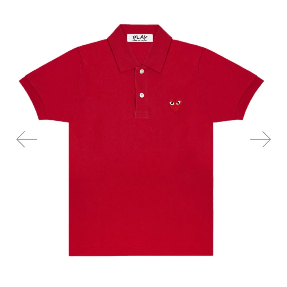 Comme des Garcons PLAY Red Kids Polo Shirt - Size Small